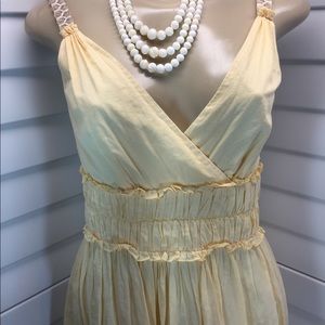 Sz.2 Calvin Klein yellow empire summer sun dress